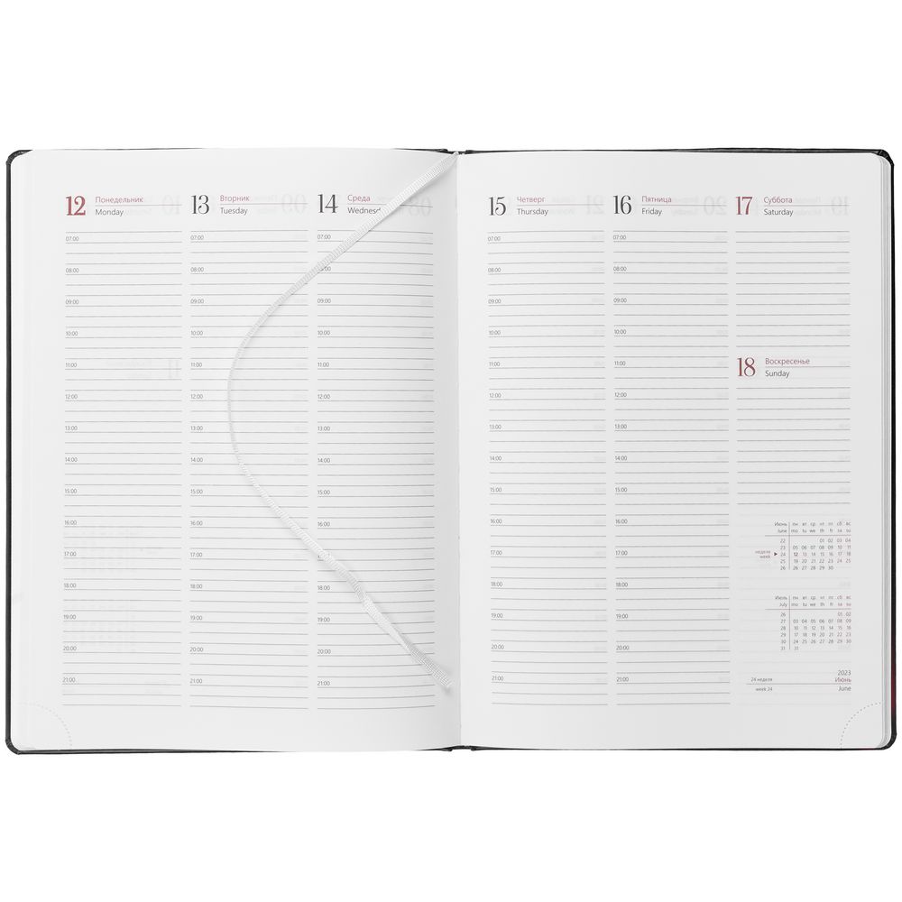 Еженедельник Nebraska, датированный, черный / Миниатюра WWW (1000)