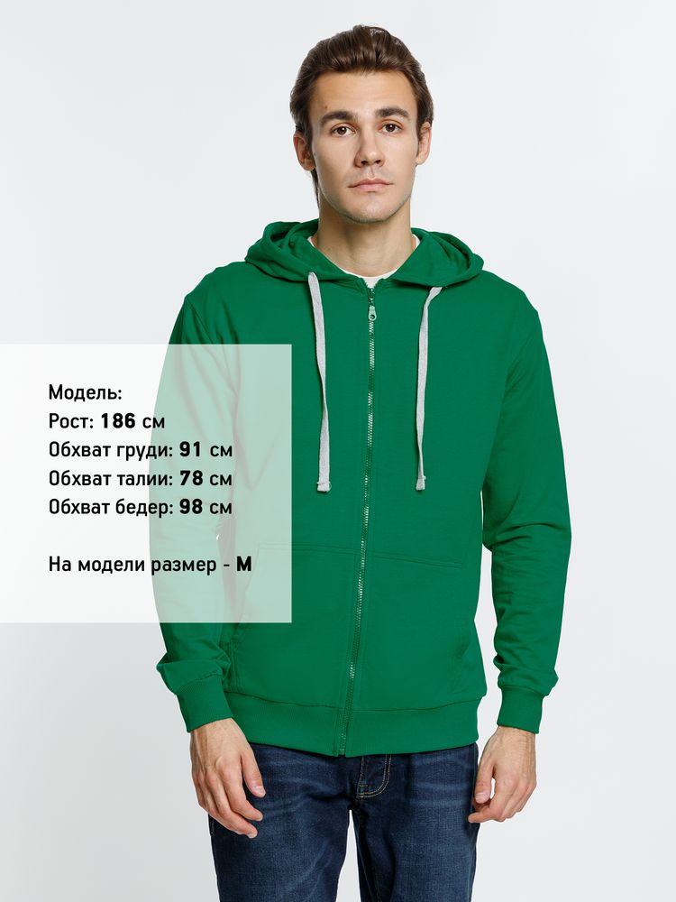 Толстовка на молнии с капюшоном Siverga, зеленая / Миниатюра модельного (1000)