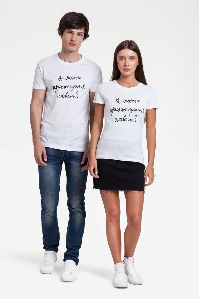 Футболка женская «Прикоснуться словами», белая / Миниатюра WWW (1000)