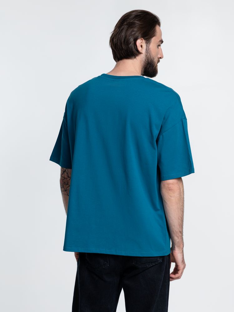 Футболка унисекс оверсайз Crosstown, бирюзовая (морская волна) / Миниатюра WWW (1000)