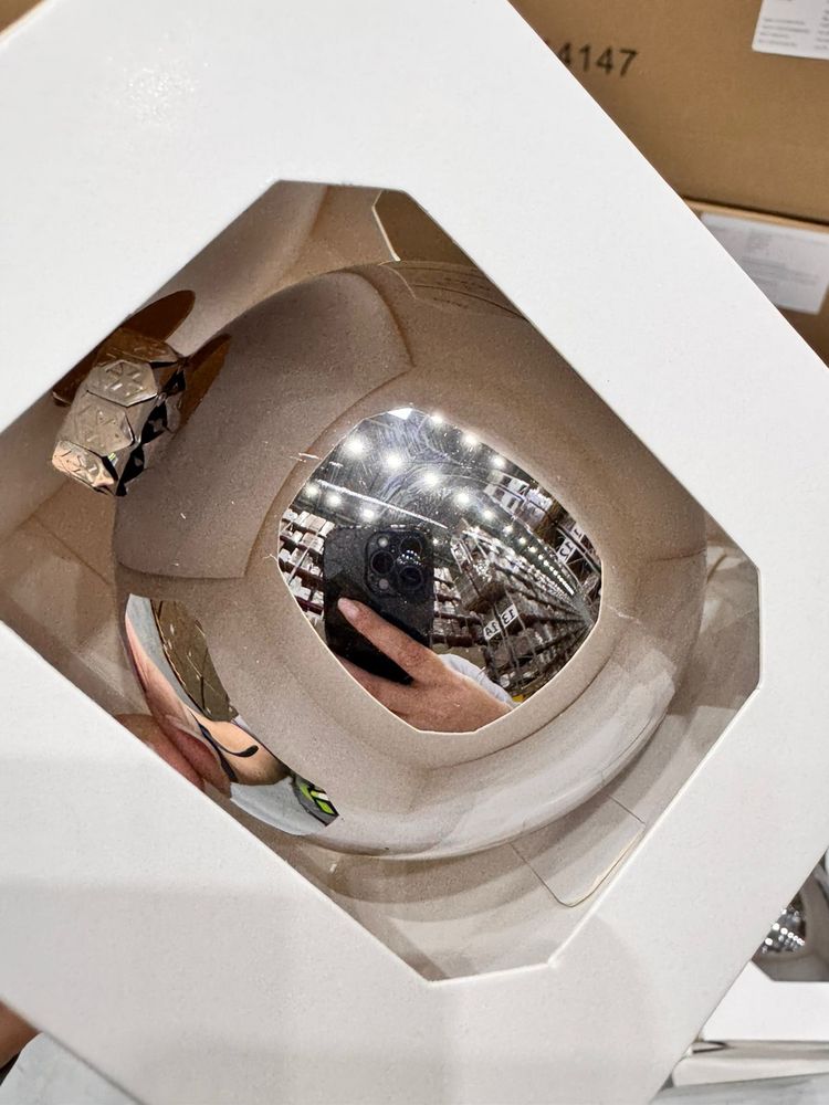 Оформительский шар Finery, 8 см, глянцевый серебристый / Миниатюра WWW (1000)