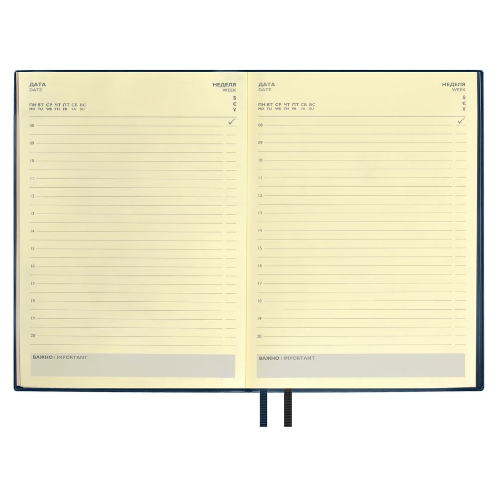 Ежедневник Avila, недатированный, синий / Миниатюра WWW (1000)