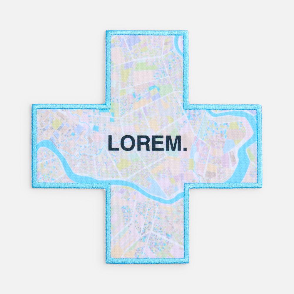 Шеврон из габардина Gabo S, белый / Миниатюра нанесения (1000)