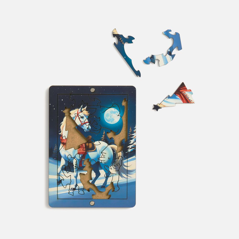 Деревянный пазл с крышкой PuzzleBox на заказ / Миниатюра WWW (1000)