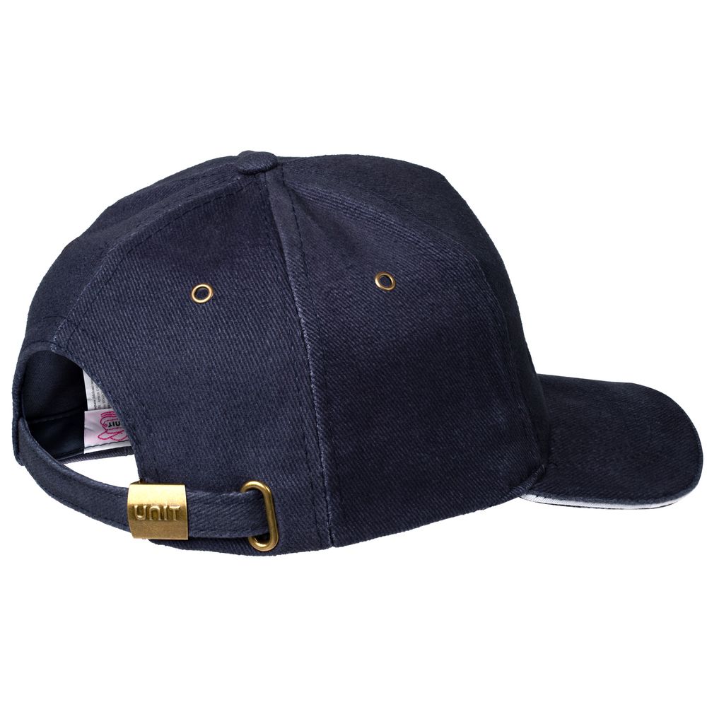 Бейсболка Unit Classic, темно-синяя с белым кантом / Миниатюра WWW (1000)