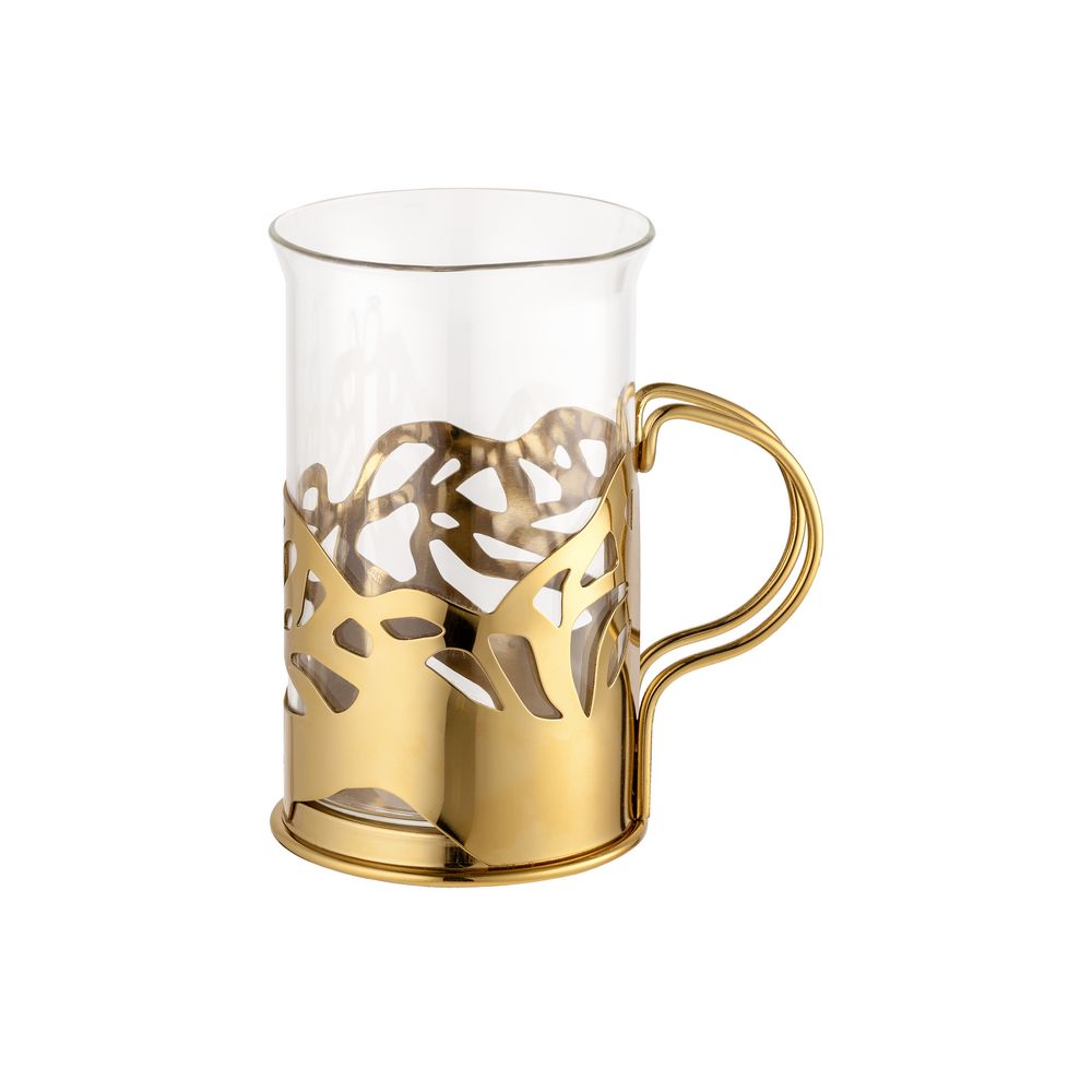 Набор из 2 стаканов в подстаканниках Cite, золотистый / Миниатюра WWW (1000)