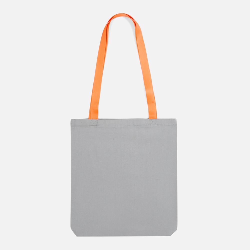 Шопер B4, серый с оранжевыми ручками / Миниатюра WWW (1000)