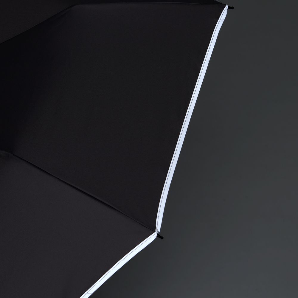 Зонт обратного сложения Norsken с фонариком, черный / Миниатюра WWW (1000)