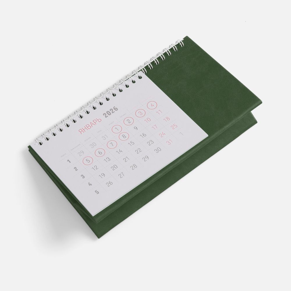 Календарь настольный Brand, зеленый / Миниатюра WWW (1000)