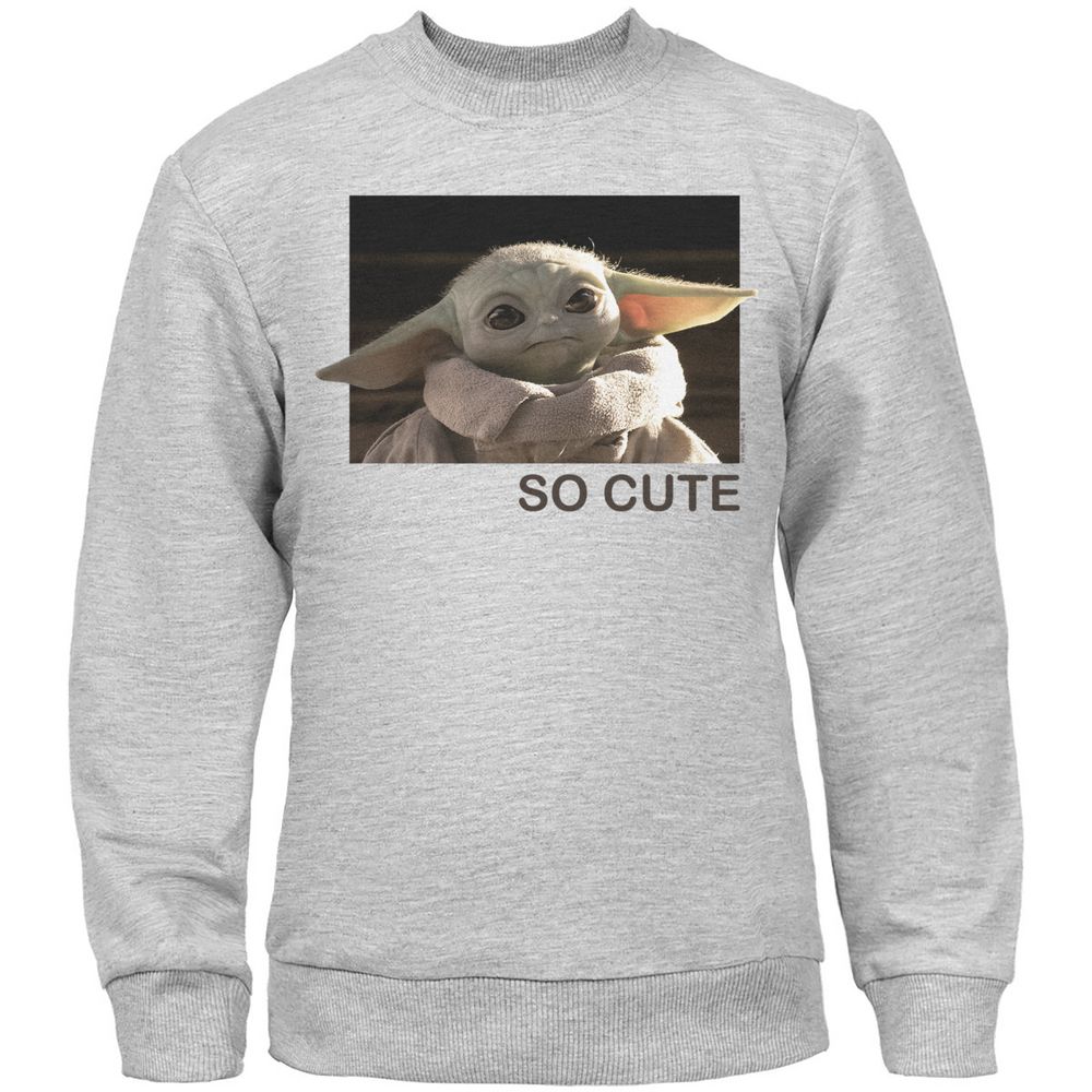 Свитшот детский Baby Yoda, серый / Миниатюра WWW (1000)