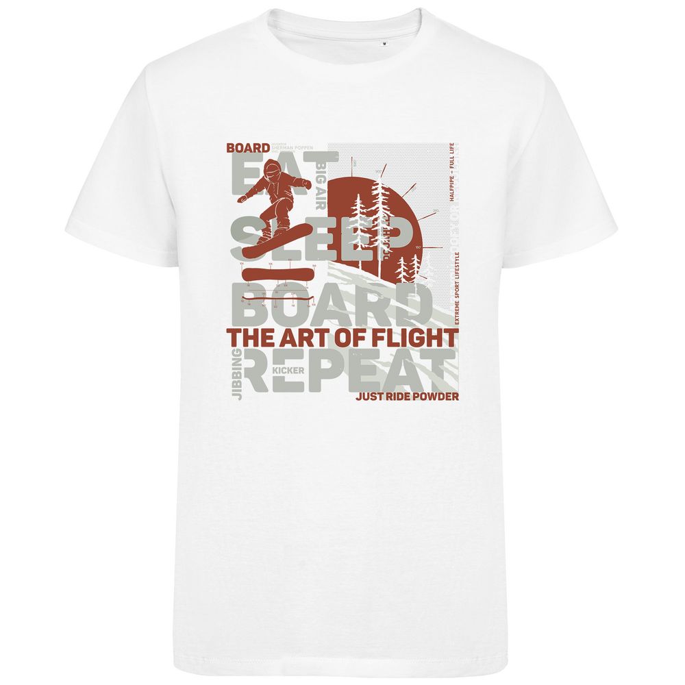 Футболка Snowboard, белая / Миниатюра WWW (1000)