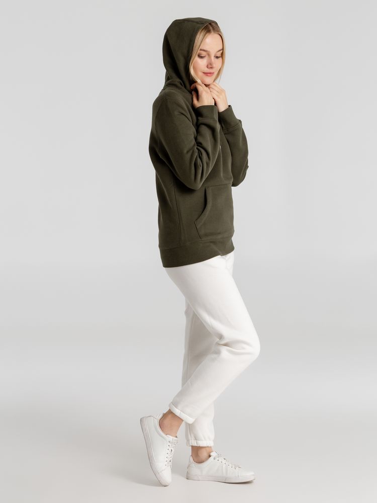 Толстовка с капюшоном унисекс King, хаки / Миниатюра WWW (1000)