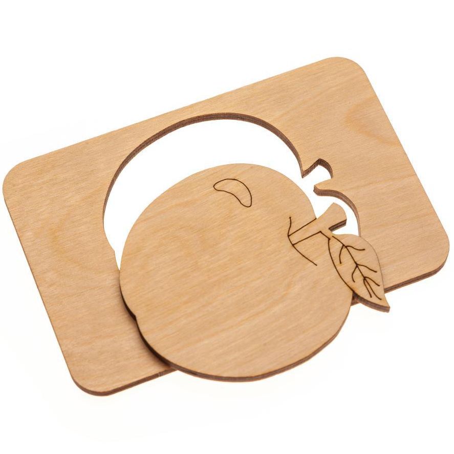 Карточки-раскраски Wood Games, фрукты / Миниатюра WWW (1000)