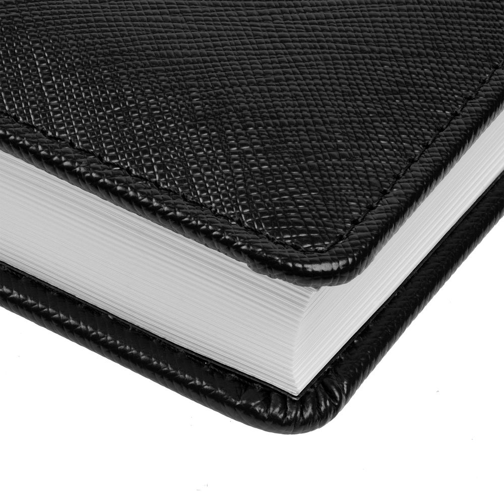 Ежедневник Linen, недатированный, черный / Миниатюра WWW (1000)