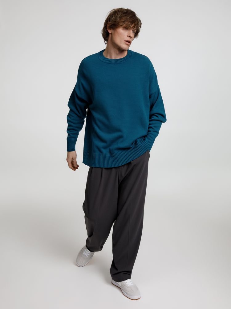 Джемпер оверсайз унисекс Stated в сумке, синий (морская волна) / Миниатюра WWW (1000)