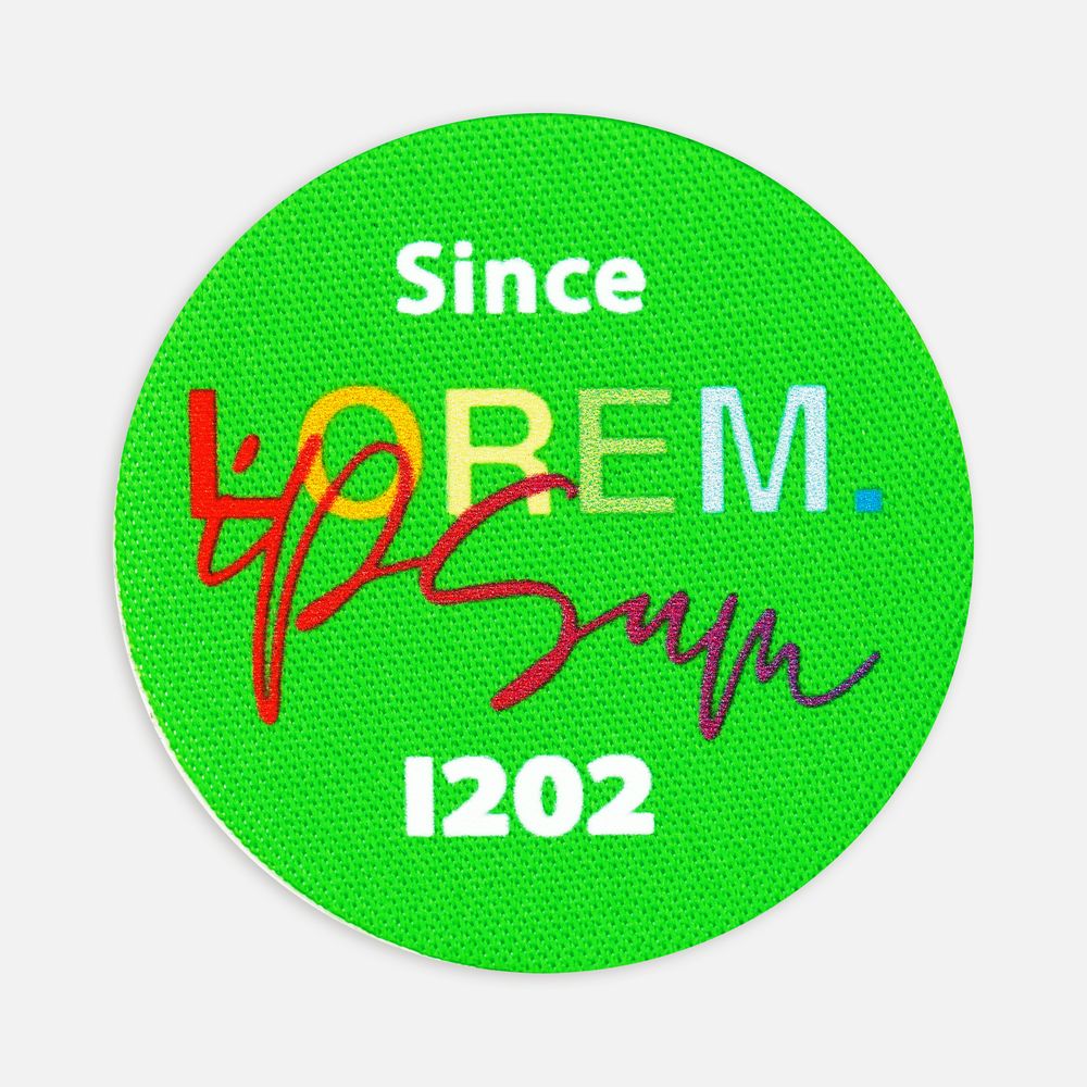 Наклейка тканевая Lunga Round, M, зеленый неон / Миниатюра WWW (1000)