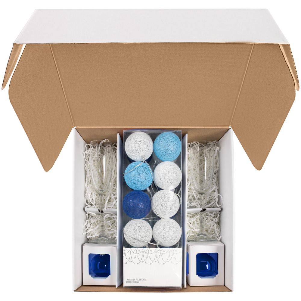 Набор Merry Moments для шампанского, синий / Миниатюра WWW (1000)