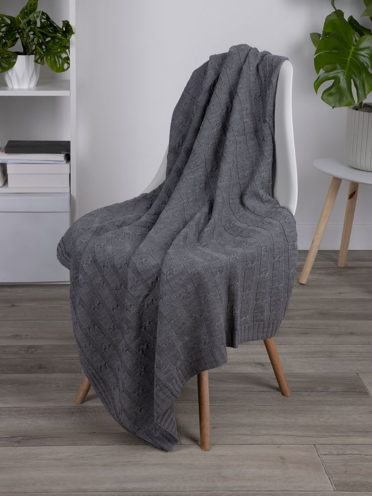 Плед Trenza, серый / Миниатюра WWW (1000)