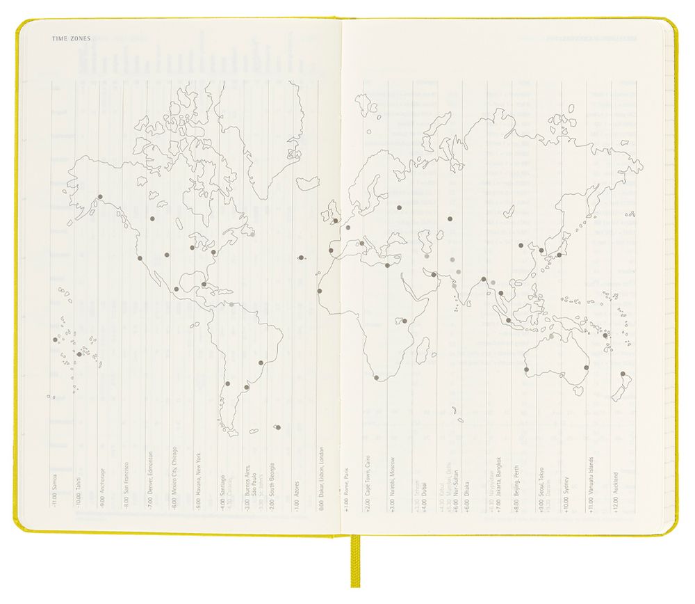 Еженедельник Moleskine Classic Large, датированный, желто-зеленый (лайм) / Миниатюра WWW (1000)