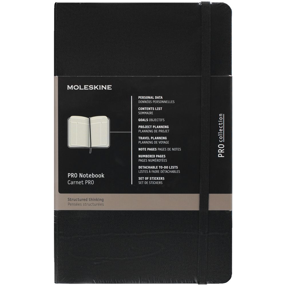 Записная книжка Moleskine Professional Large, черная / Миниатюра WWW (1000)