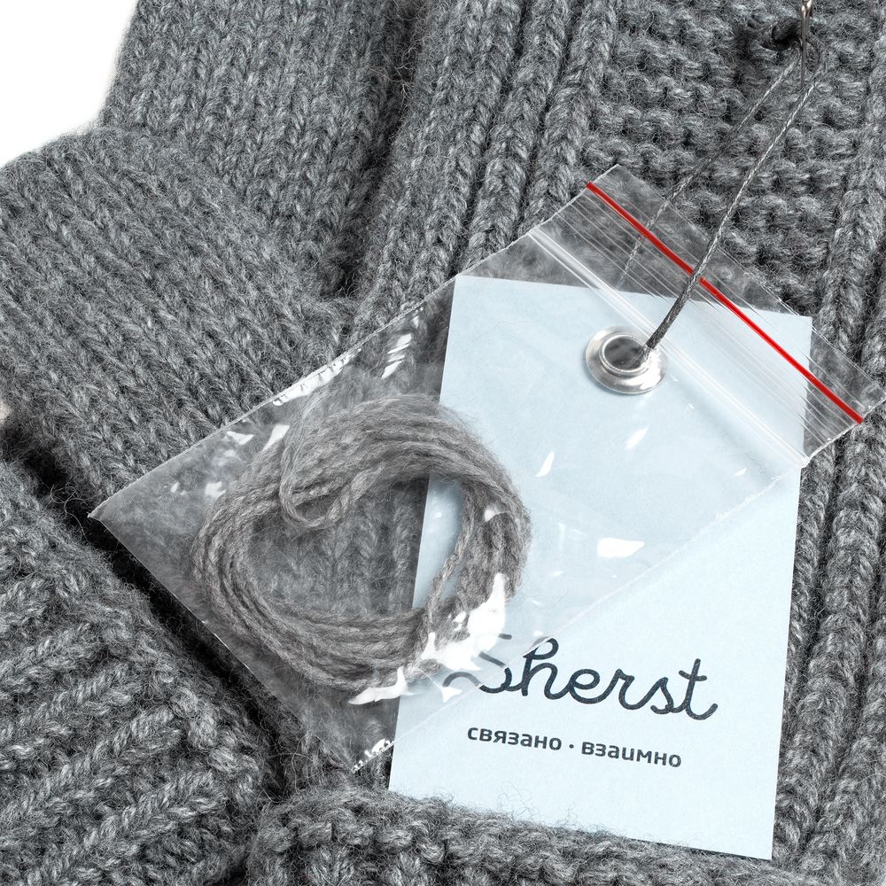 Варежки Brugge, серый меланж / Миниатюра WWW (1000)