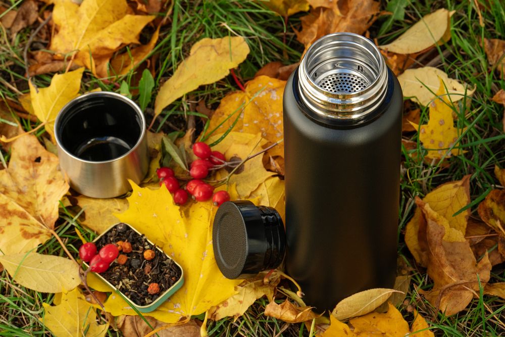 Термос с ситечком Hoffel, черный / Миниатюра WWW (1000)