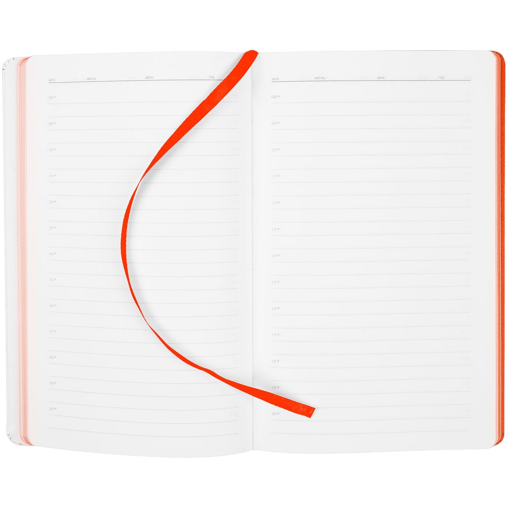 Ежедневник Duplex, недатированный, белый с красным / Миниатюра WWW (1000)