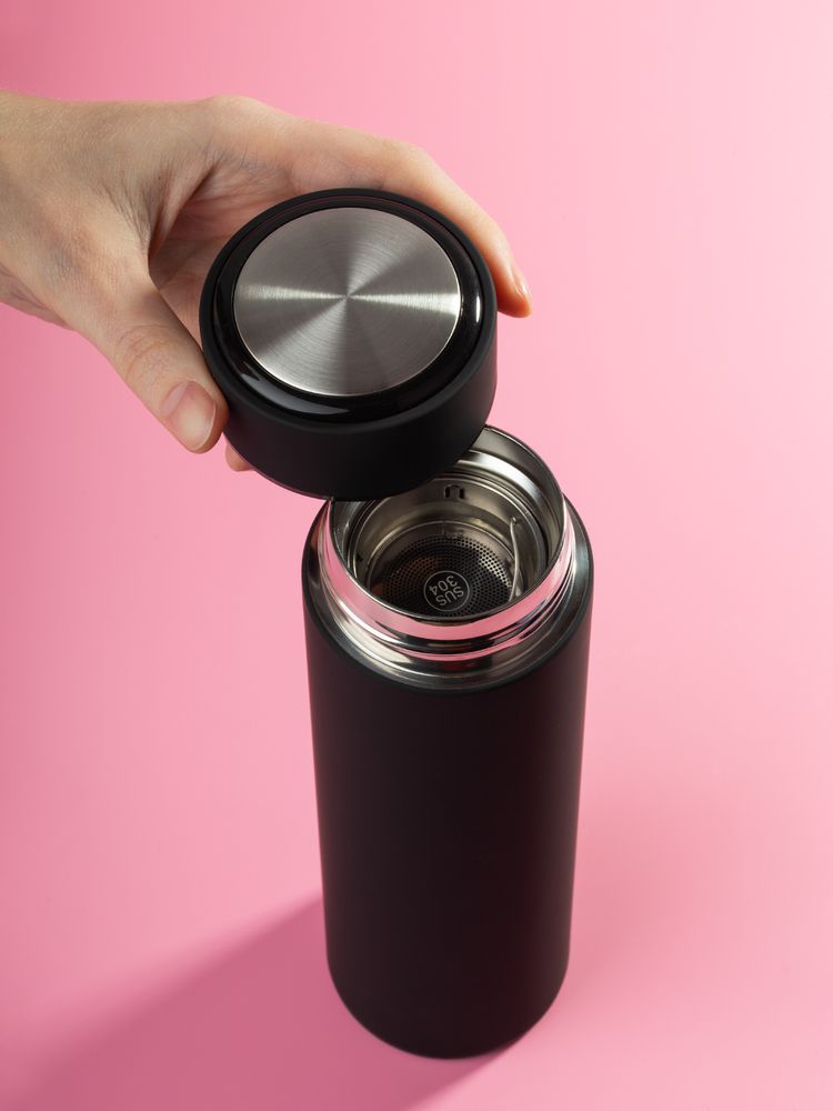 Термос с ситечком Percola, черный / Миниатюра WWW (1000)