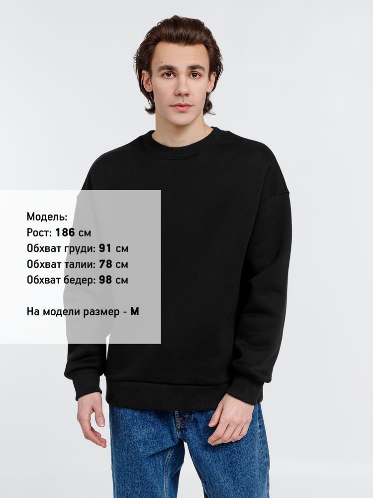 Свитшот оверсайз унисекс True Self, черный / Миниатюра WWW (1000)