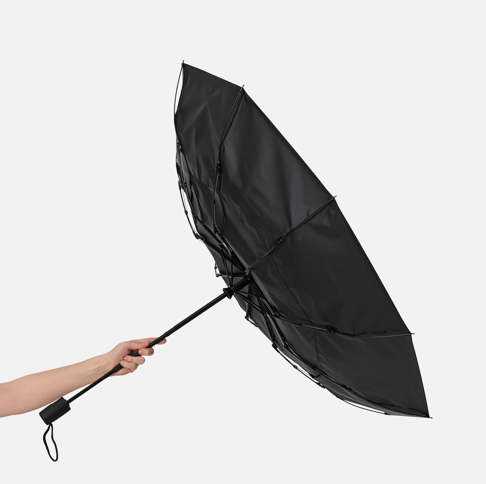 Складной зонт Dome Double с двойным куполом, черный / Миниатюра WWW (1000)