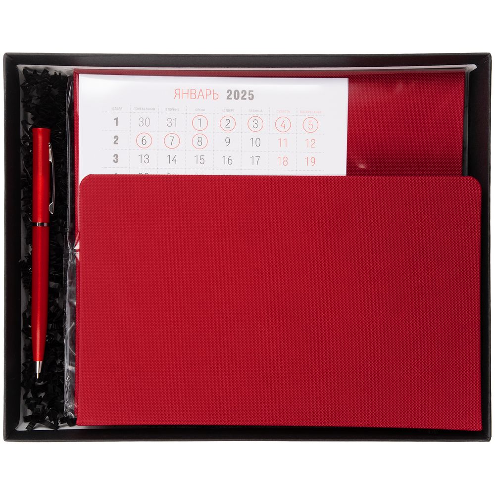 Набор Grade с календарем, красный / Миниатюра WWW (1000)