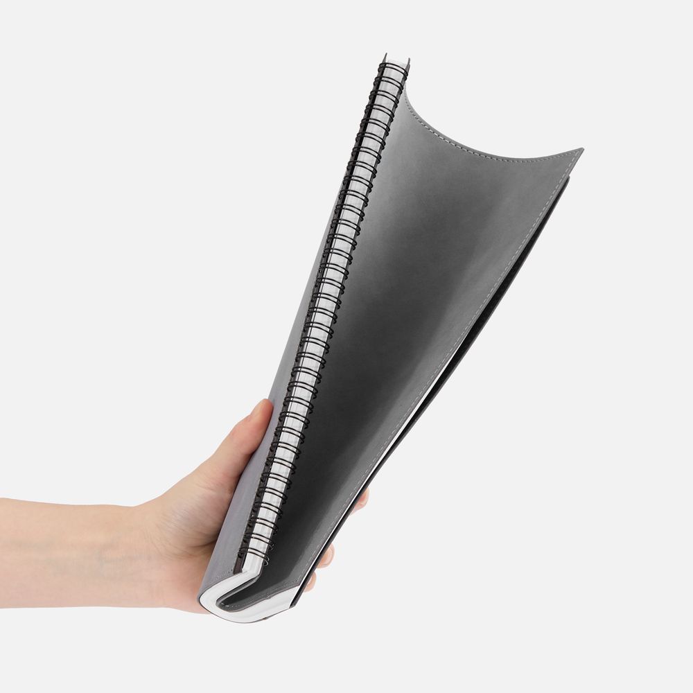 Ежедневник Notera Maxi, недатированный, серый / Миниатюра WWW (1000)