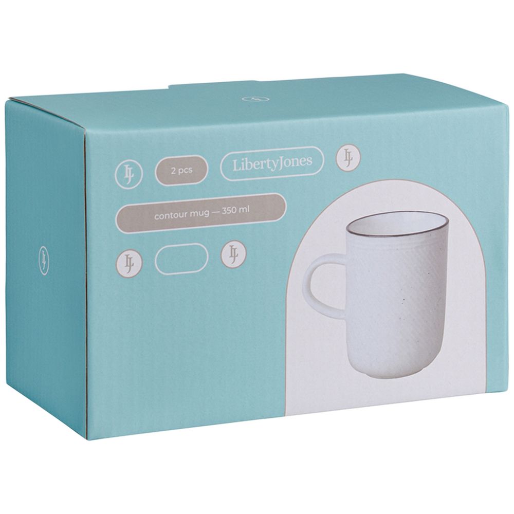 Набор из 2 кружек Contour, белый / Миниатюра WWW (1000)