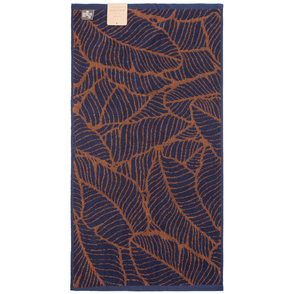 Полотенце In Leaf, малое, синее с горчичным / Миниатюра WWW (1000)