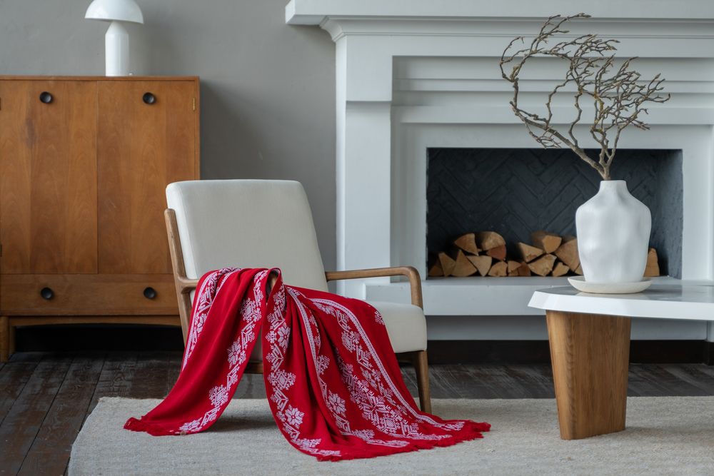 Плед Onego, красный / Миниатюра WWW (1000)