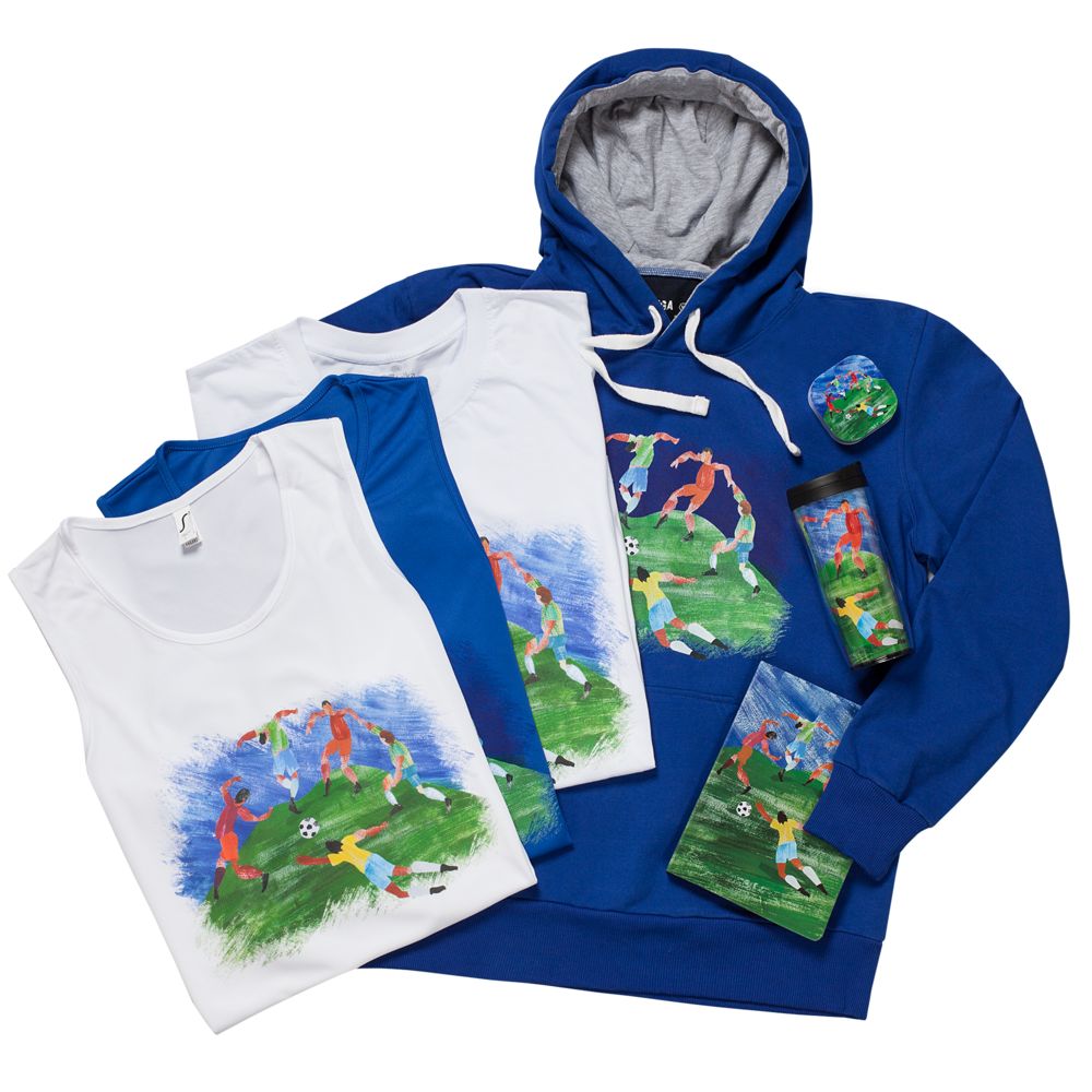 Футболка мужская «Футбол via Матисс» 160, ярко-синяя / Миниатюра WWW (1000)