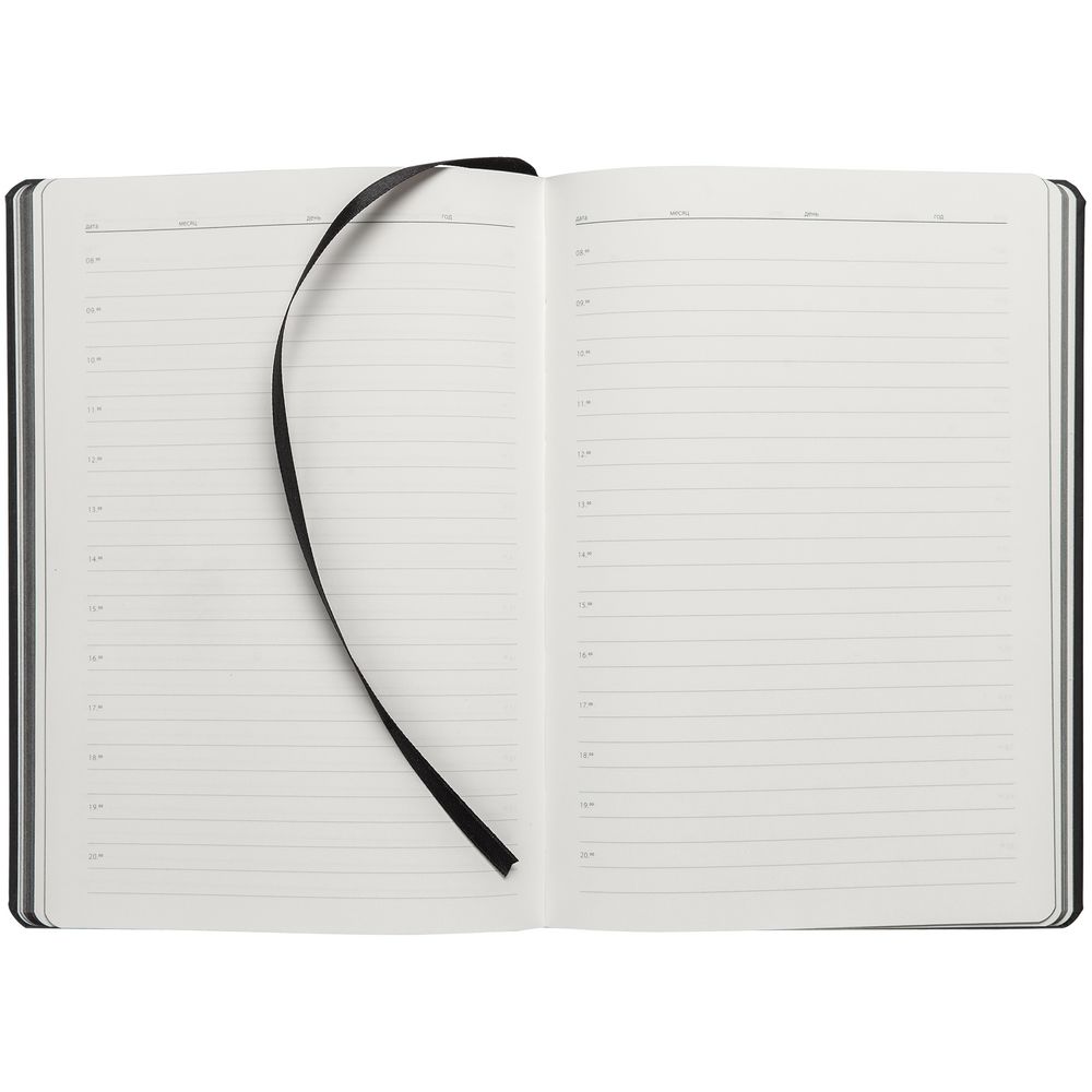 Ежедневник Shall, недатированный, черный, с белой бумагой / Миниатюра WWW (1000)