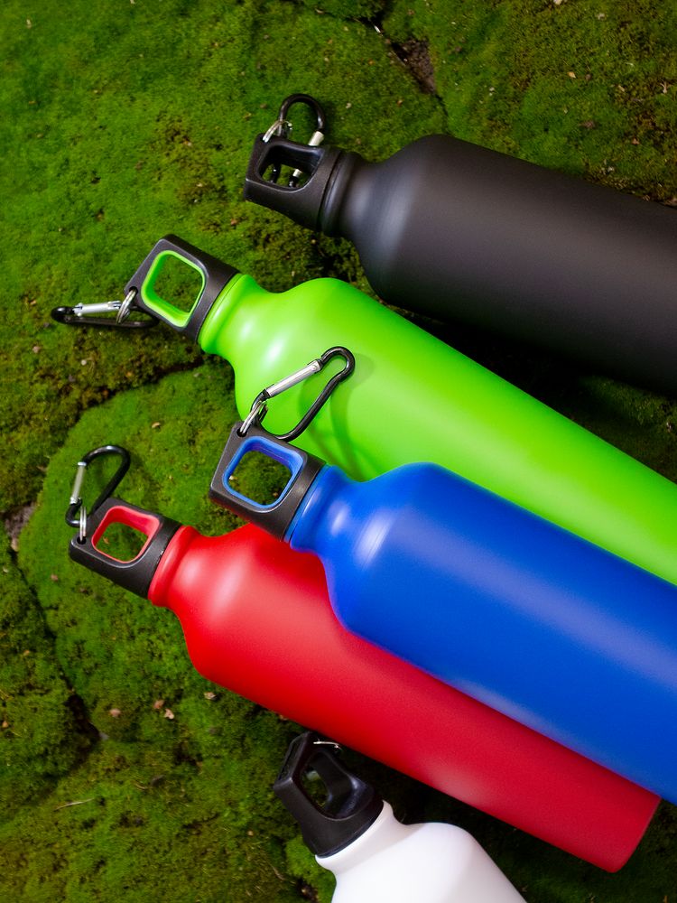 Бутылка для воды Al, черная / Миниатюра WWW (1000)