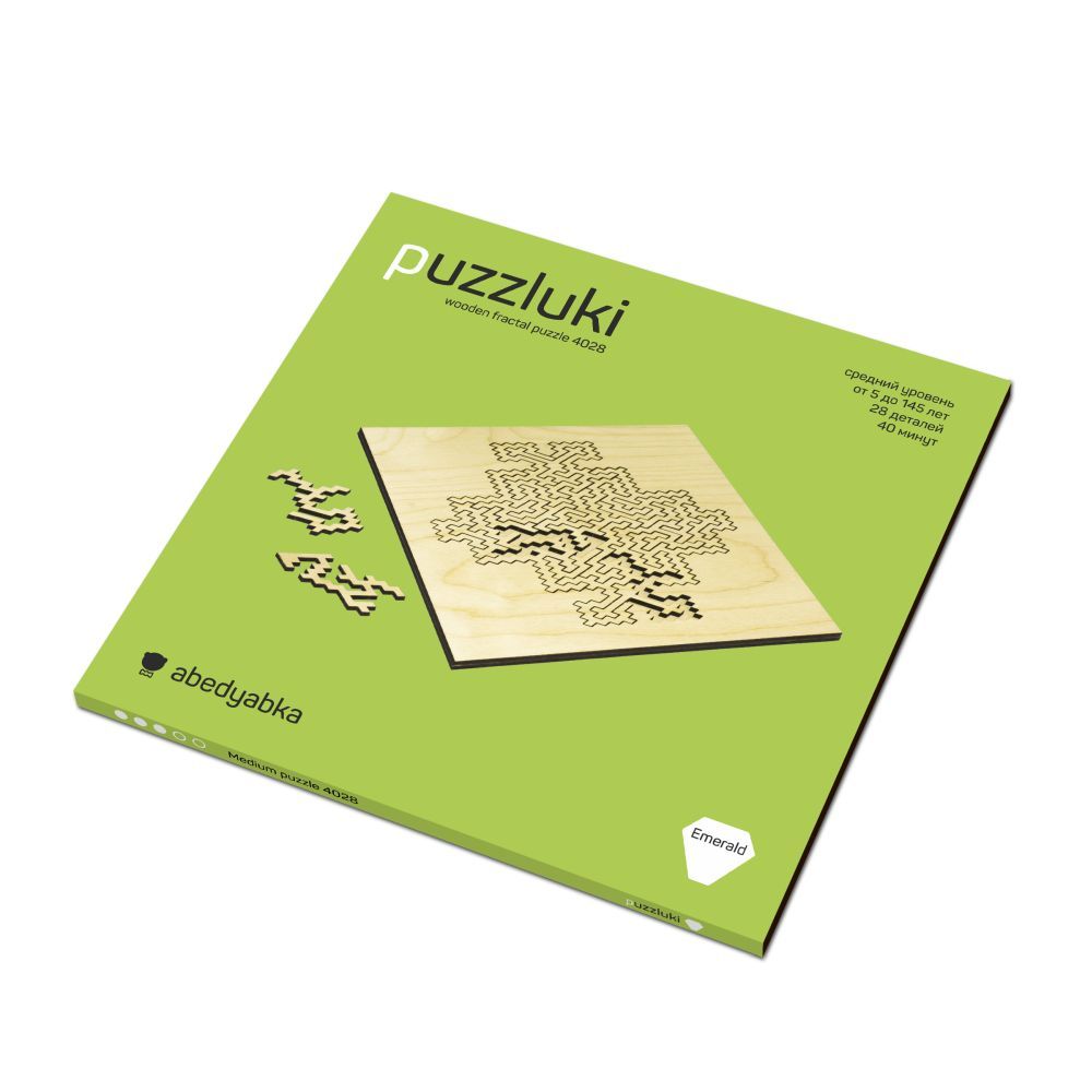 Фрактальный пазл Puzzliki Emerald Medium, 28 деталей / Миниатюра WWW (1000)