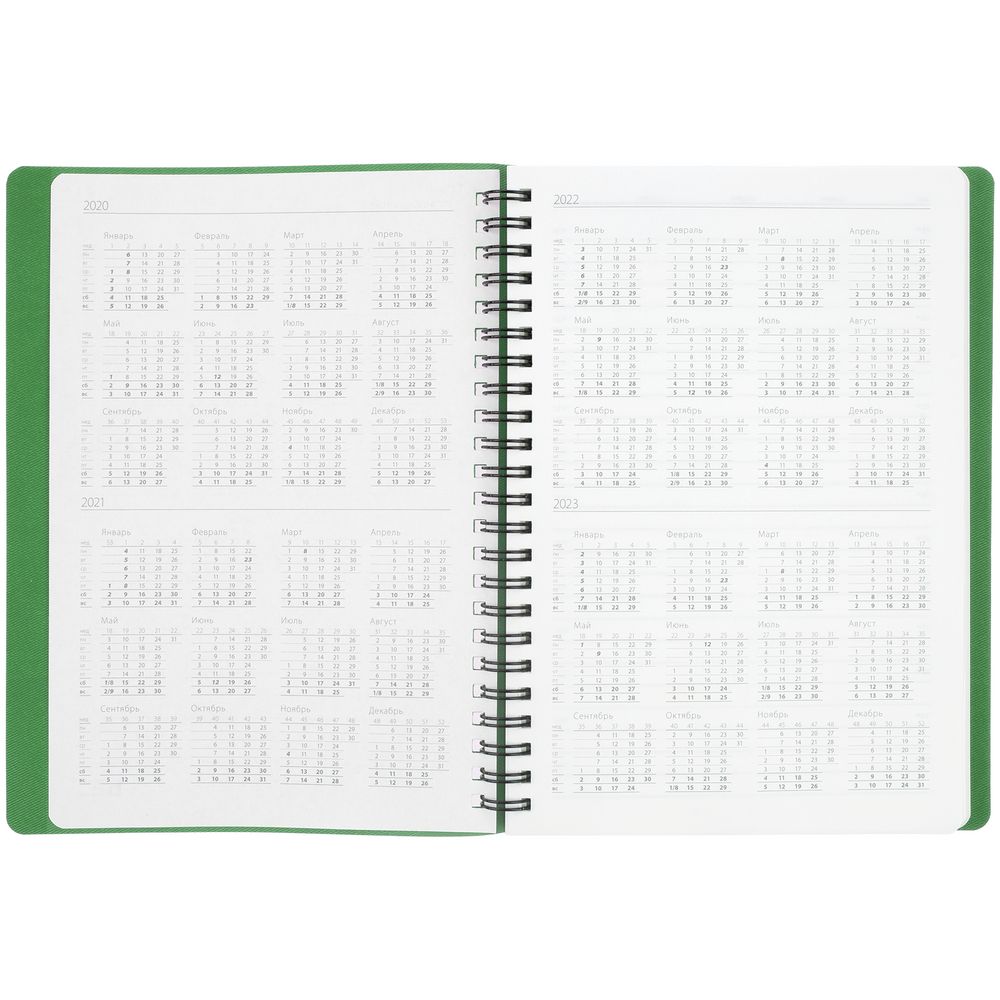 Ежедневник Twill, недатированный, зеленый / Миниатюра WWW (1000)