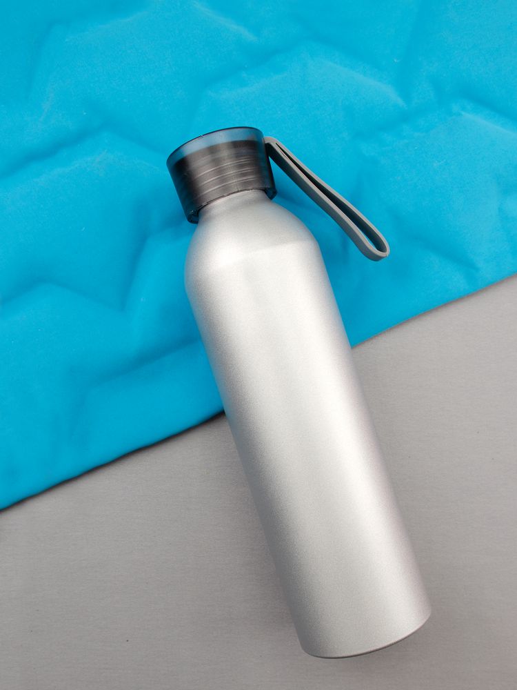 Спортивная бутылка для воды Rio, серебристая / Миниатюра WWW (1000)