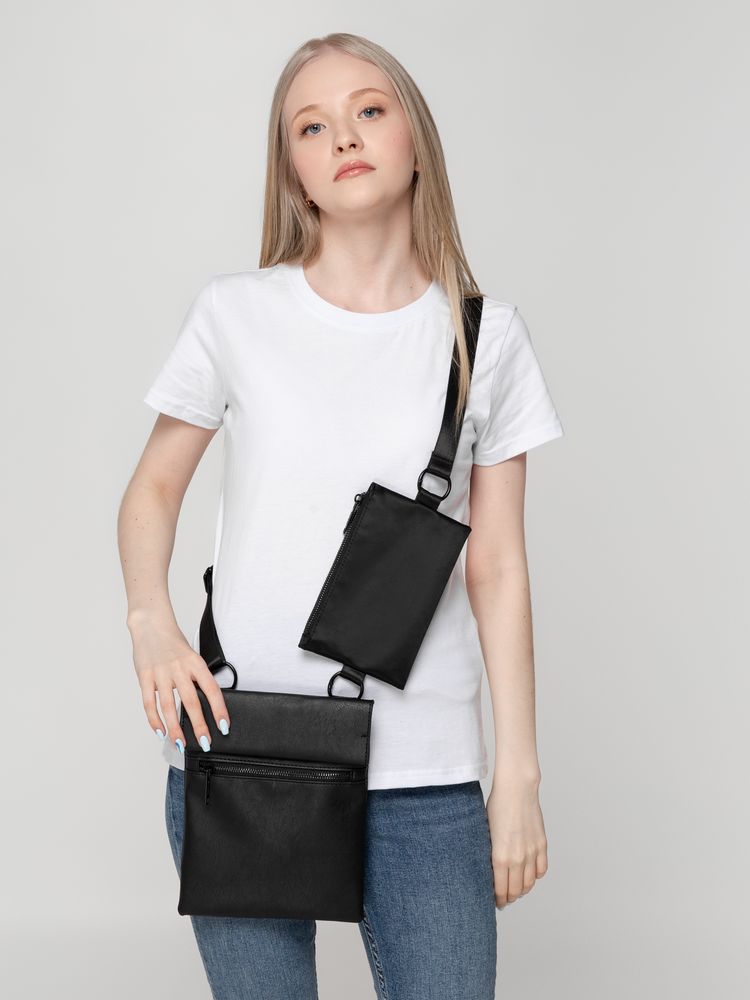 Сумка через плечо ringLink с отстегивающимся органайзером, черная / Миниатюра WWW (1000)