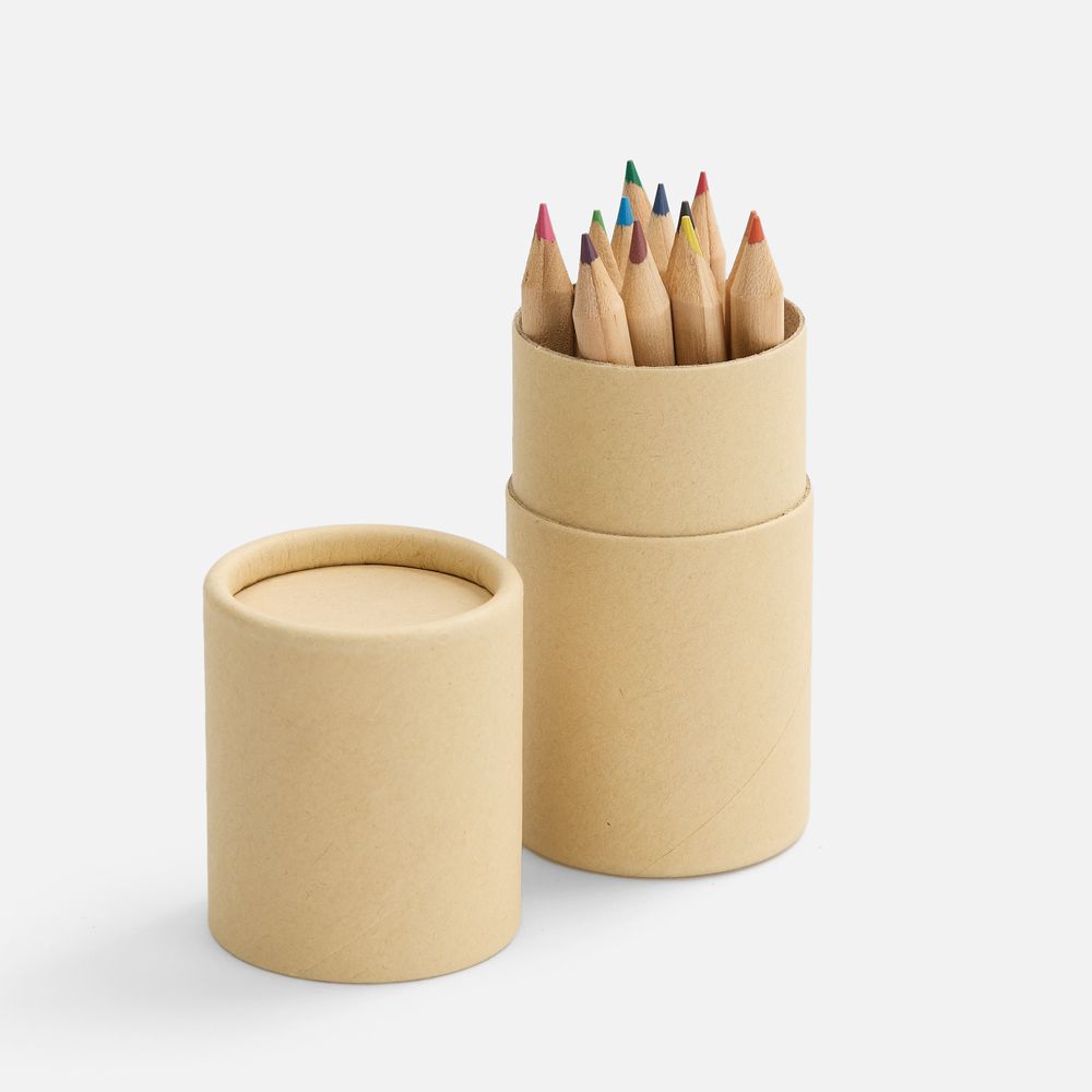 Набор цветных карандашей Pencilvania Tube Plus, крафт / Миниатюра WWW (1000)