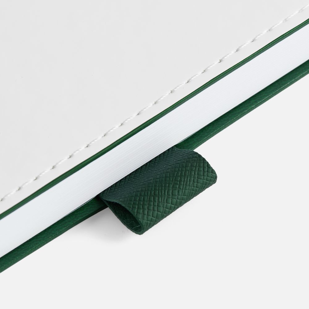 Ежедневник White Shall, недатированный, бело-зеленый / Миниатюра WWW (1000)