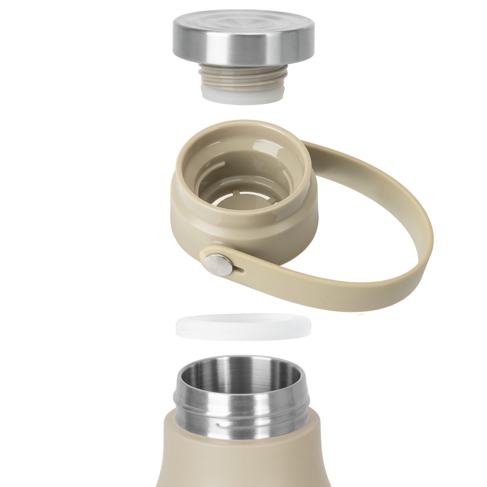 Термобутылка Tateyama, серо-бежевая / Миниатюра WWW (1000)