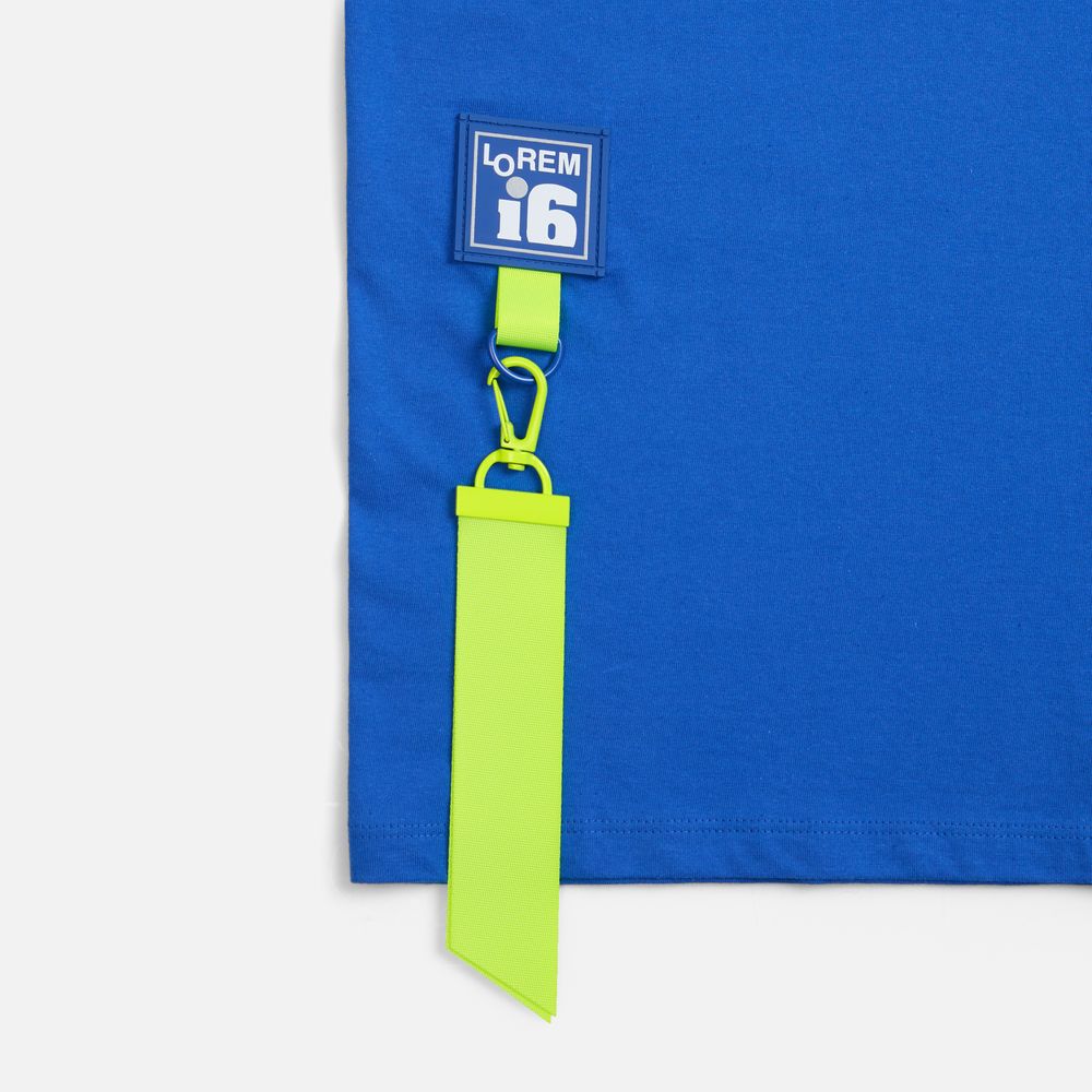 Лейбл из ПВХ Dzeta, L, синий / Миниатюра нанесения (1000)