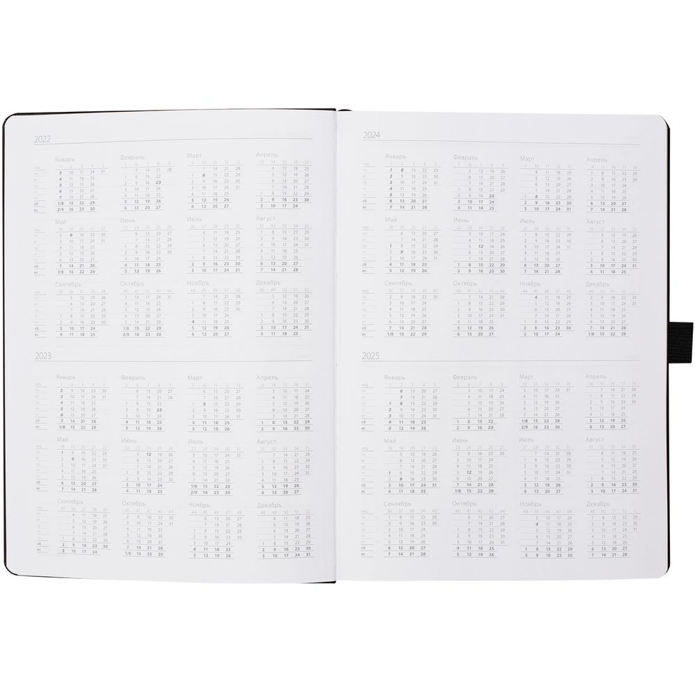 Еженедельник Lucky, недатированный, черный / Миниатюра WWW (1000)