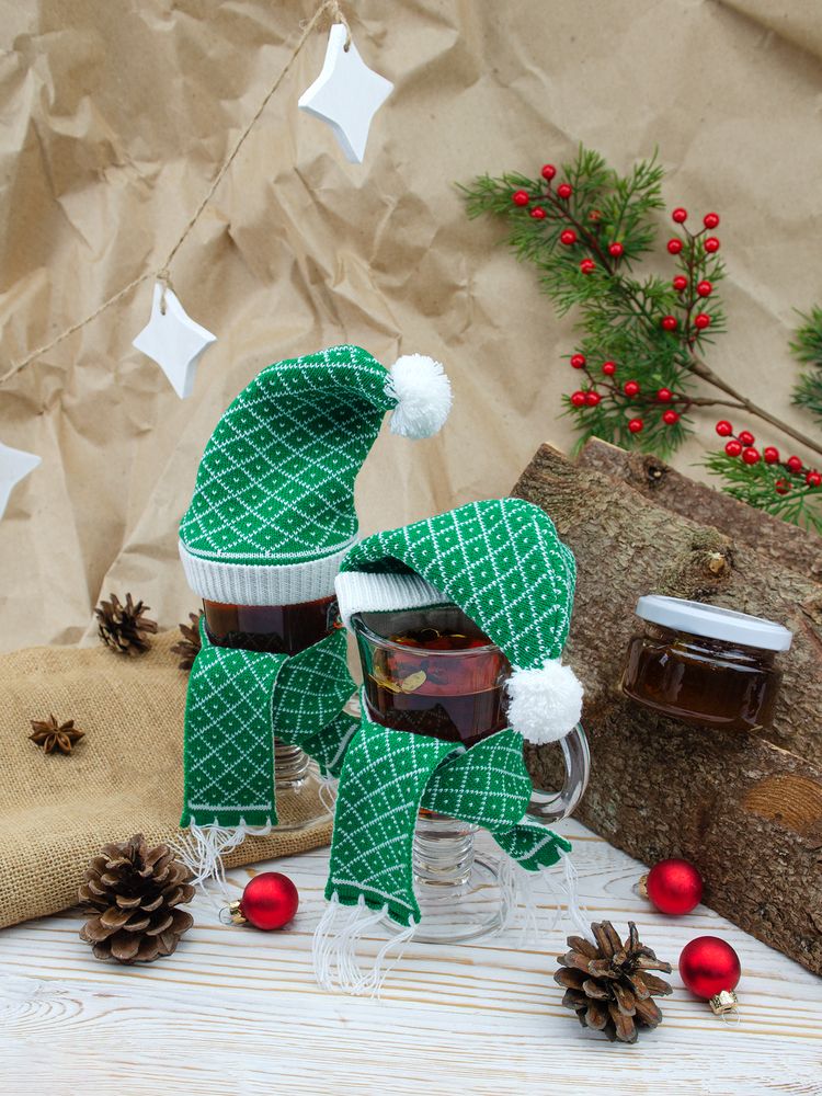 Шапочка на игрушку Dress Cup, зеленая / Миниатюра WWW (1000)