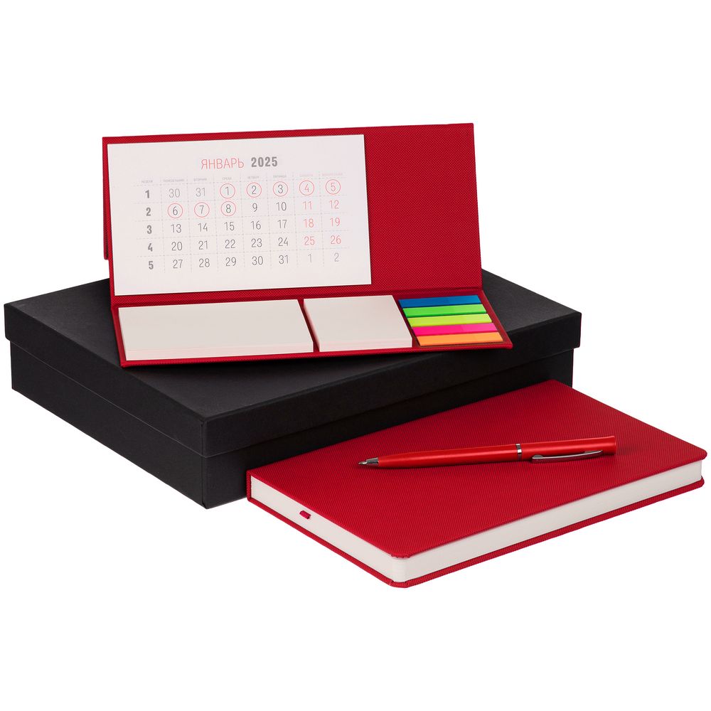 Набор Grade с календарем, красный / Миниатюра WWW (1000)