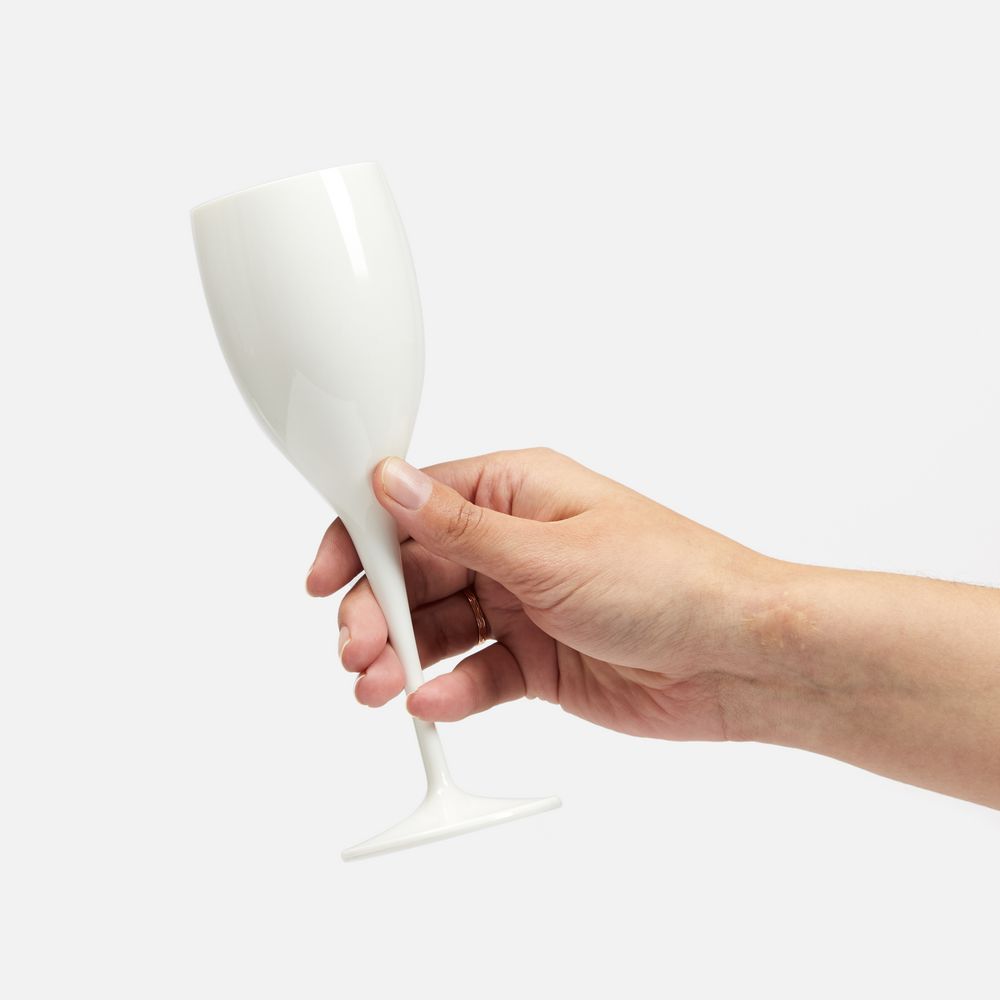 Бокал для шампанского Empresa, белый / Миниатюра WWW (1000)